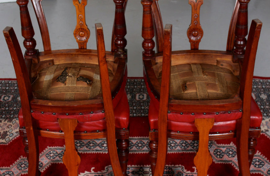 Set of four chairs of Victorian