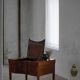 Antique mahogany desk, custom-made by a Danish cabinetmaker, early 1900s.