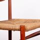 6 Danish chairs in teak and sea rush, model 316 by Peter Hvidt 1960.