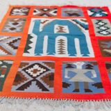 Moroccan Berber kilim carpet handmade 100x100cm