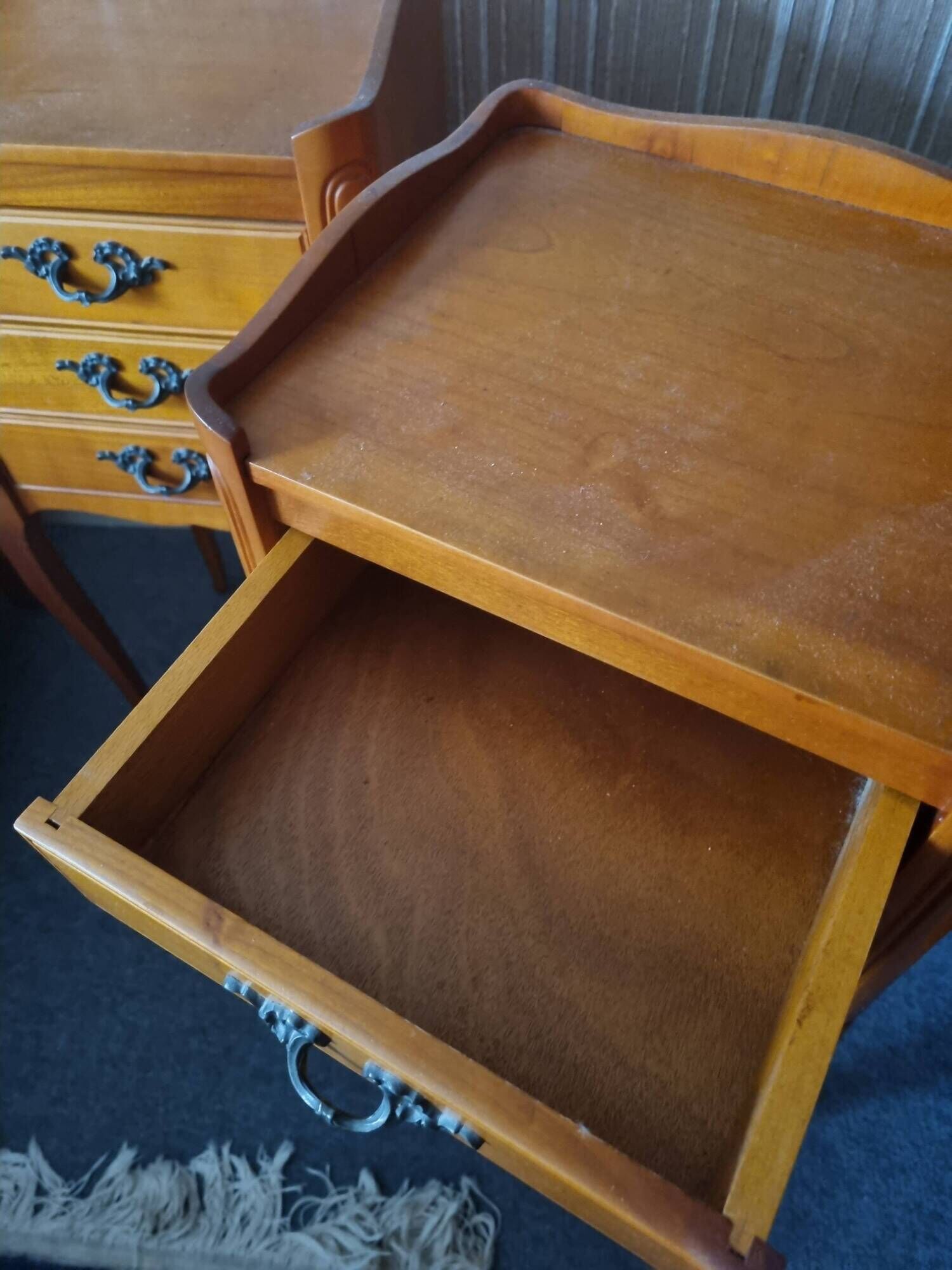 Bedside tables - Louis XV style in wood, 1960s - 1 set of 2 tables