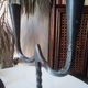 Pair of ancient wrought iron chandeliers in medieval high era 17th century