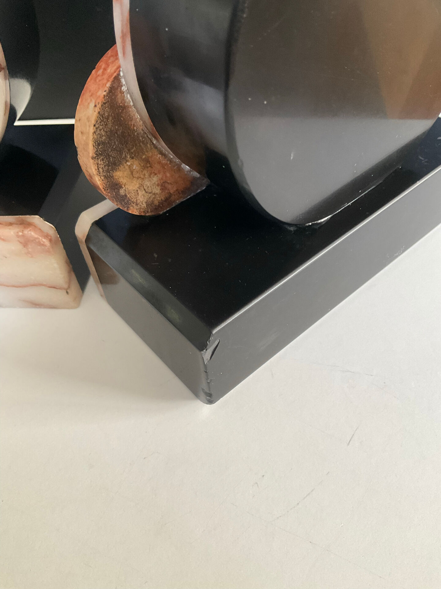 Art Deco marble bookends
