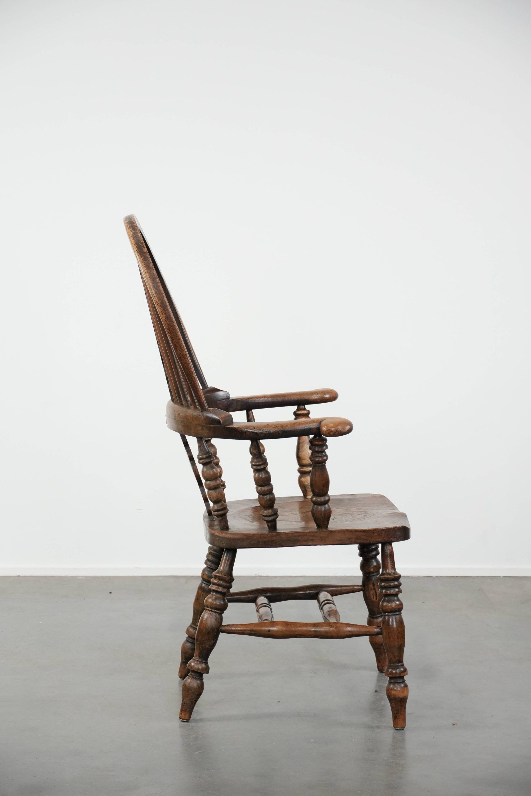 Antique English Highback Windsor Chair from the 18th Century