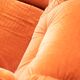 Orange chenille sofas, two and three seats, set of 2, 1970s