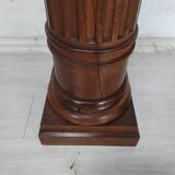 Antique walnut column stand