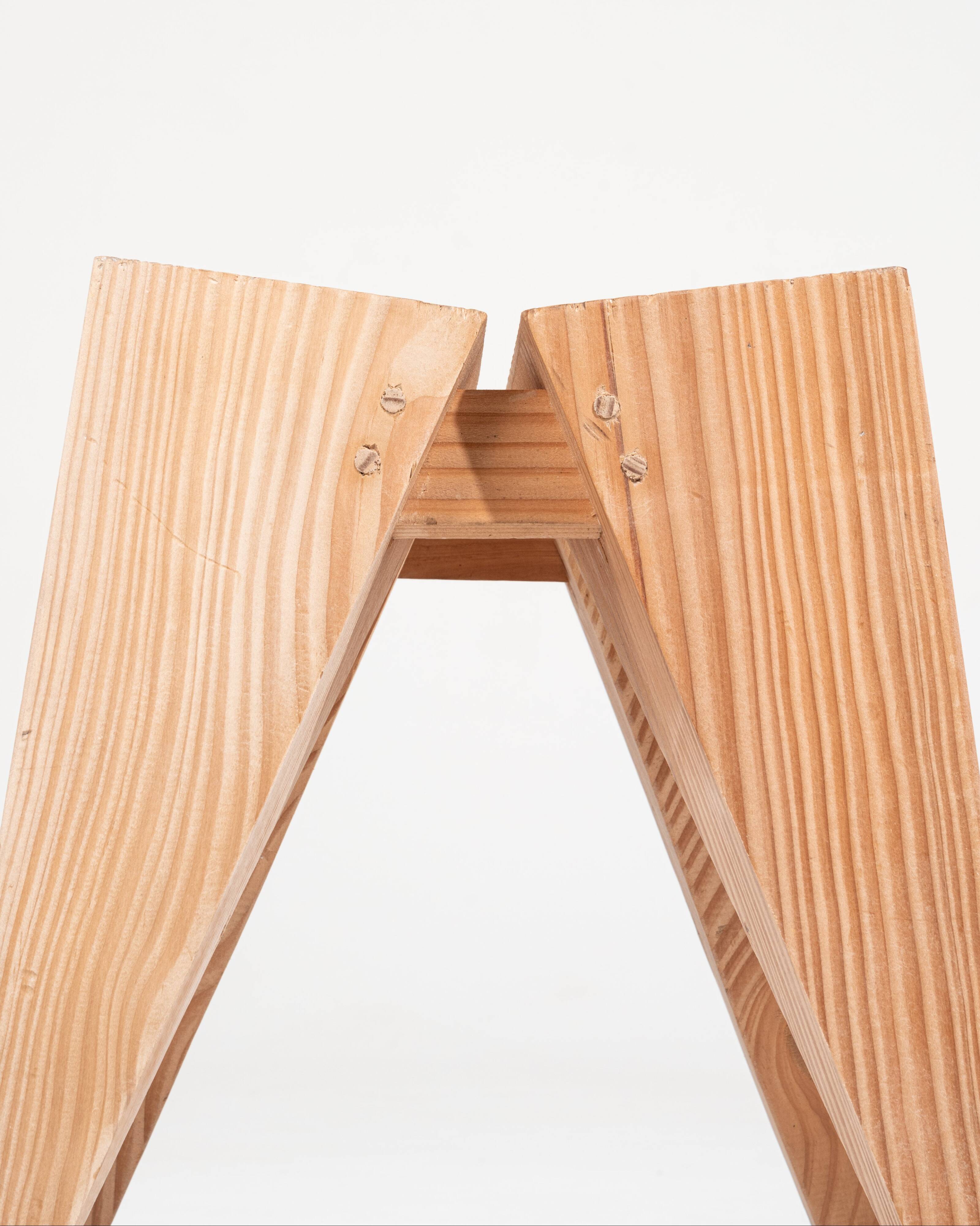 Carved wooden stool