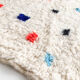 Berber carpet Beni Ouarain ecru with large colored polka dots 300x206cm