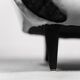 Fauteuil en velours gris 50