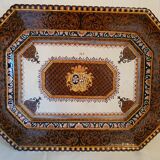 HB Quimper octagonal dish signed Emile Poulain (P)