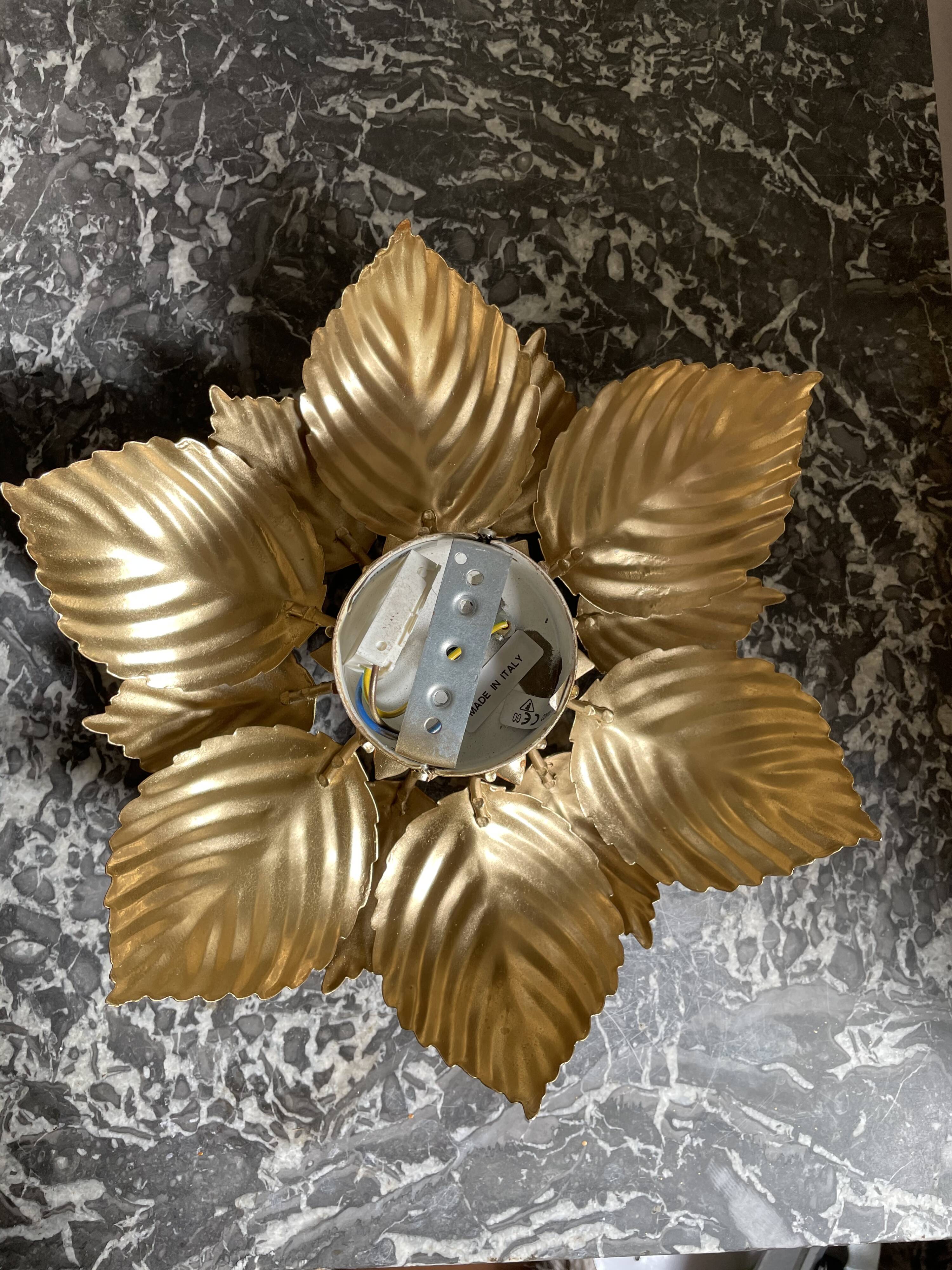 Wall light golden flower