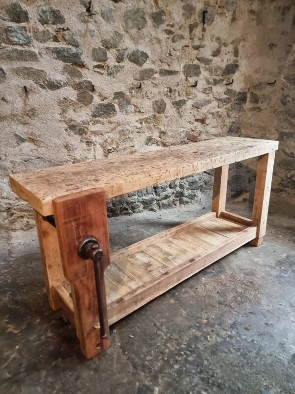 Table console établi français ancien, vers 1900