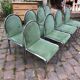 1970 design chair in green suede and chrome
