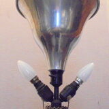 Lampadaire en bronze argenté des années 50