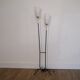 Floor lamp 1950 in brass metal and opaline