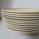 Lot de 12 assiettes creuses vintage motif bordeaux caramel