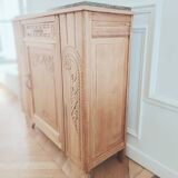 Rare Art Deco sideboard – solid oak, marble & fine finishes