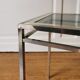 Chrome brass side table, 1970.