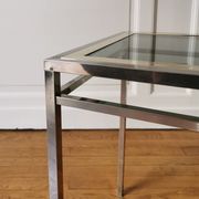 Chrome brass side table, 1970.