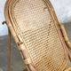 XXL vintage rattan garden armchair or deck chair