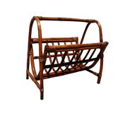 Rattan magazine rack