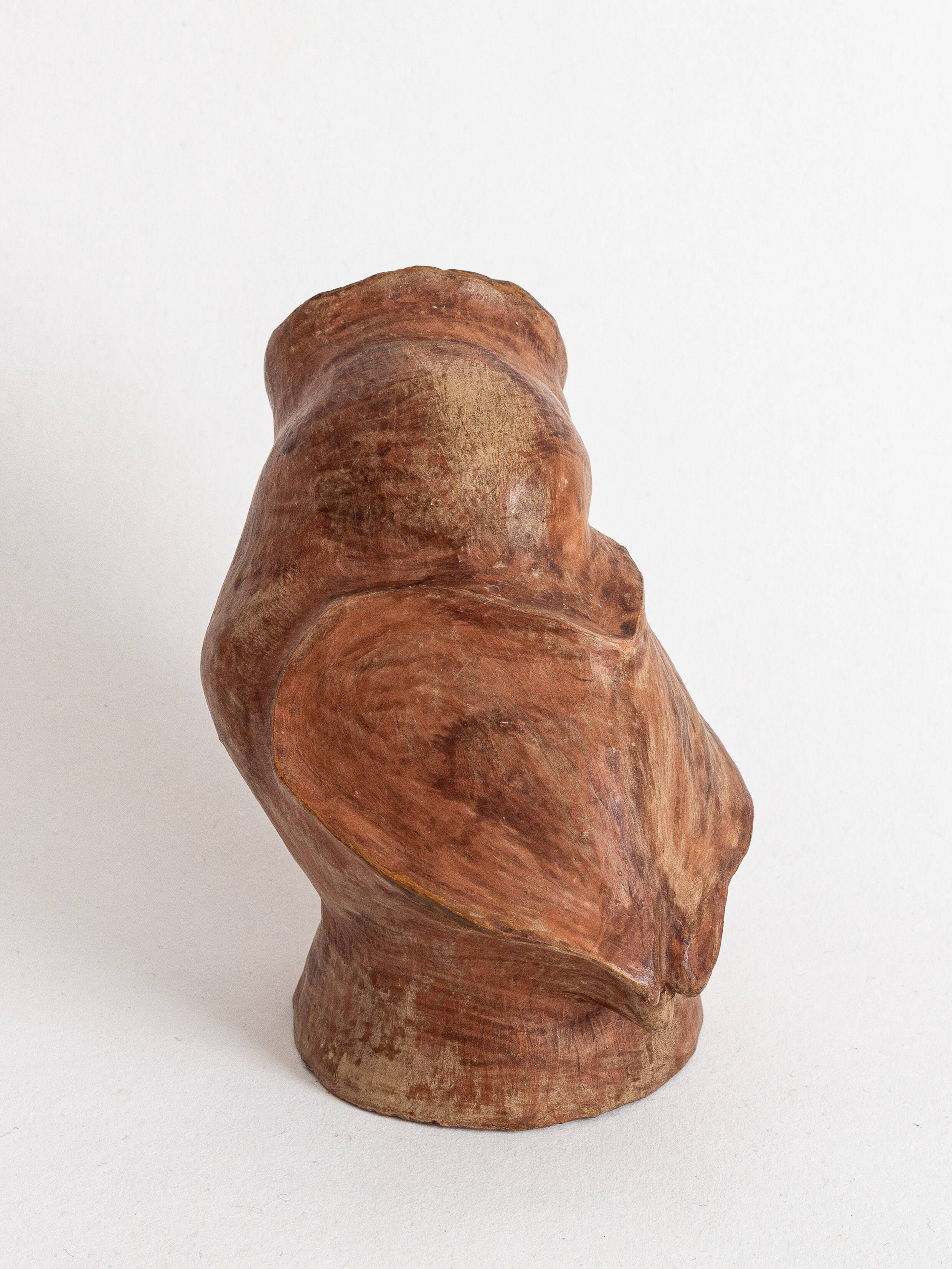 Terracotta owl, anonymous work, circa 1960s