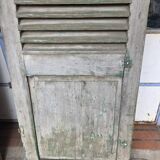 Old fir shuttered door