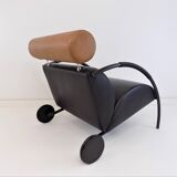 COR Zyklus leather armchair with ottoman by Peter Maly