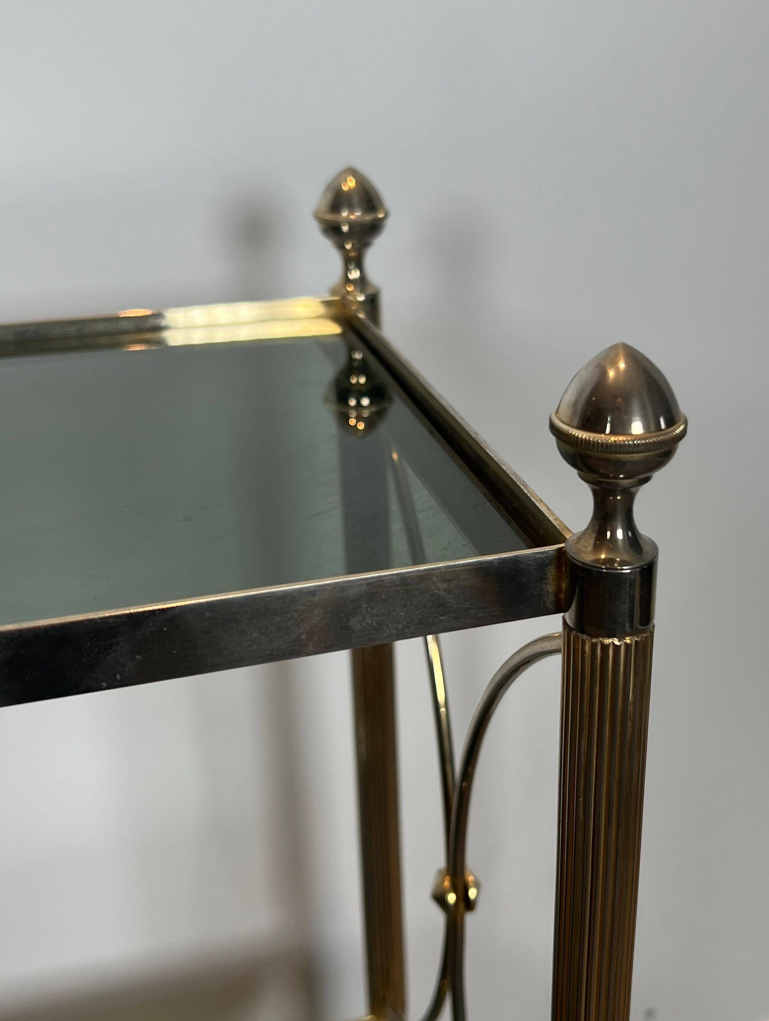 Neoclassical style silver-plated metal shelf attributed to the Jansen company