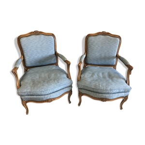 Paire de fauteuils cabriolets style louis XV