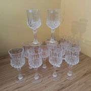 12 petits verres 12 cl "Lonchamp" Cristal d'Arques Vintage