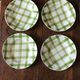 A set of 4 green Scottish soup plates Moulin des Loups Vintage