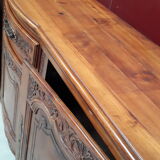 Solid cherry wood sideboard with 3 doors and 1 drawer