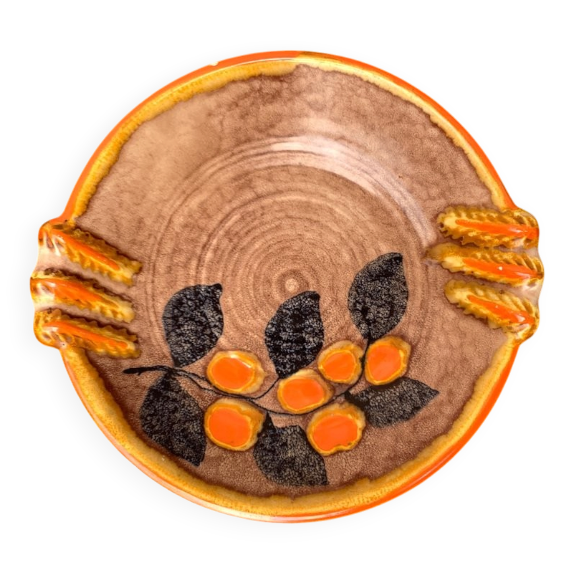 Corbeille à fruits en céramique allemande vintage de Zeller Keramik