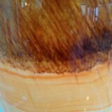 Glass vase blown Italy 70s