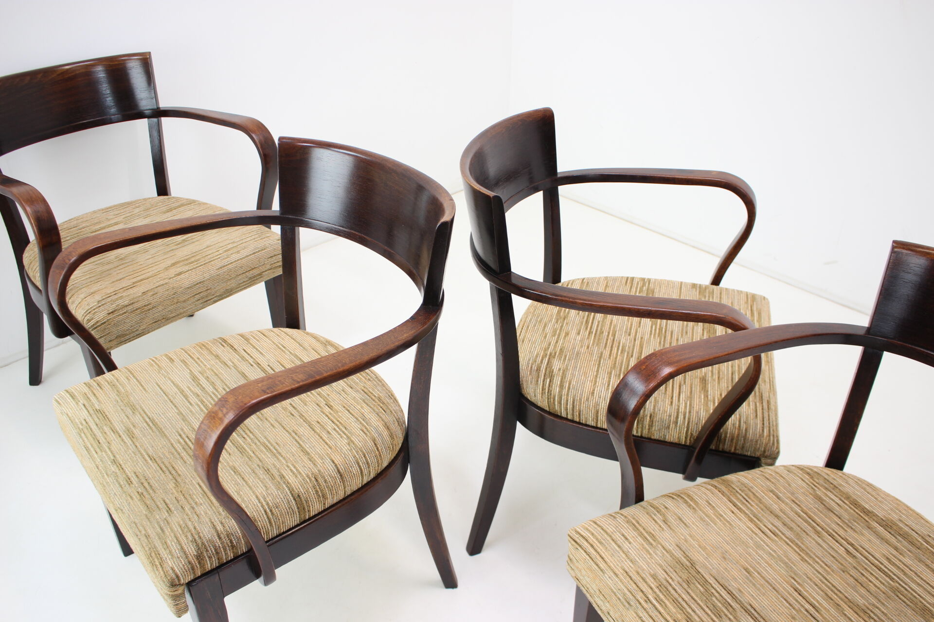 Chairs H-224 by Jindřich Halabala 1930s, Czechoslovakia
