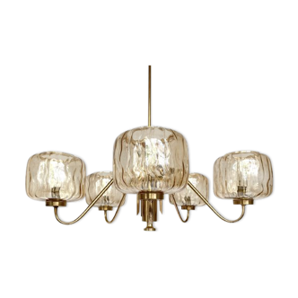 Chandelier 5 branches vintage 60s