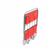 Table bar pliante en métal et panneau composite Dinett, rouge