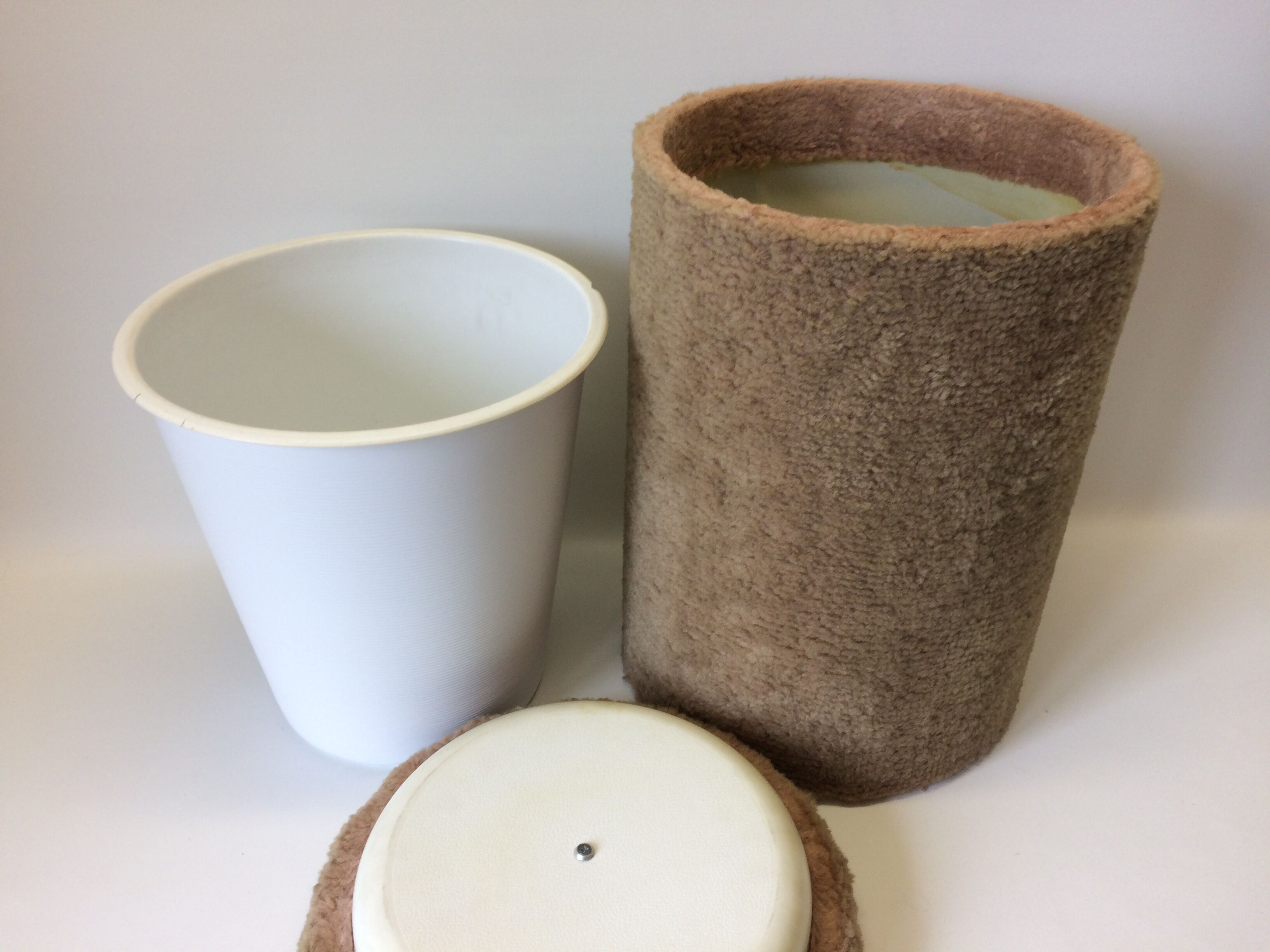 Light brown rug chest stool