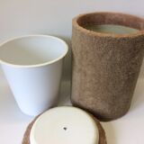 Light brown rug chest stool