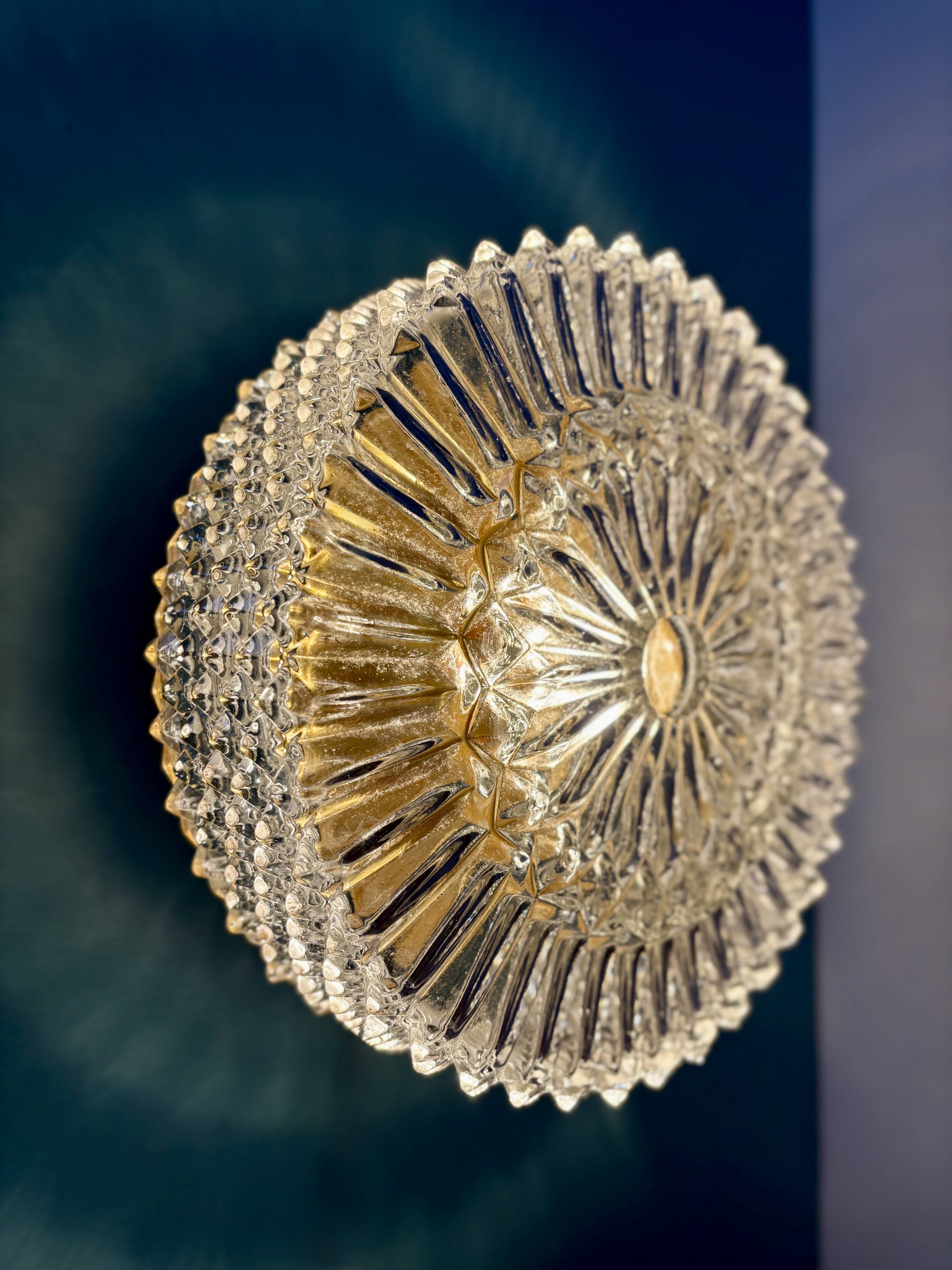 Vintage glass moulded globe wall/ceiling light.