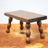 Wooden stool, small beaded foot stool, plant holder