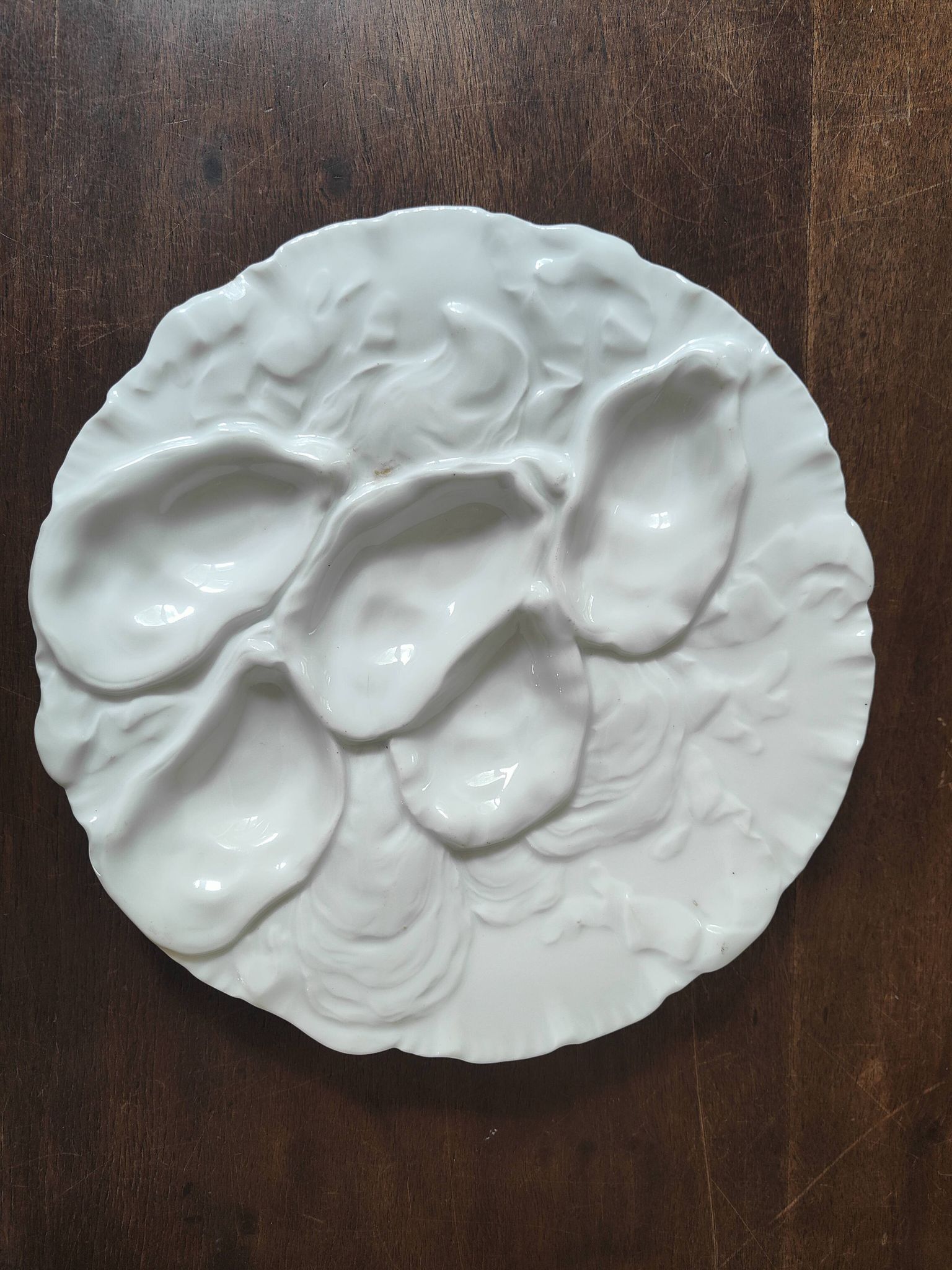 Oyster plate 19th century porcelain Haviland & Co Limoges France