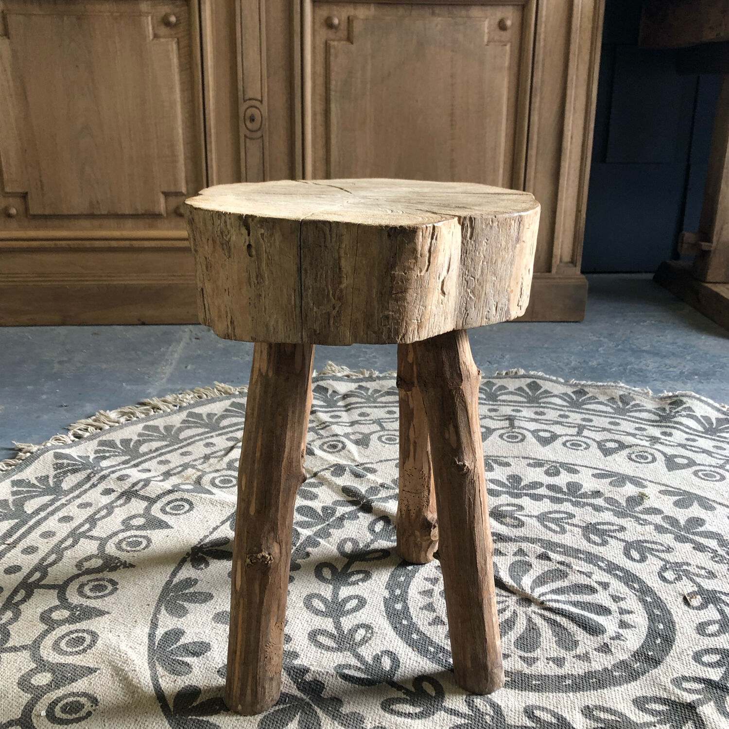 Wooden milking stool