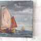 Oil on canvas, sailboats