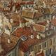 Modern painting signed Aldo Bressanuti, city view, 20th century
