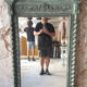 Miroir Louis XIII Shabby Chic patiné 166cm