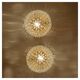 Paire d'appliques vintage en verre à bulles