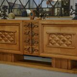 Oak buffet by Charles Dudouyt 1940s