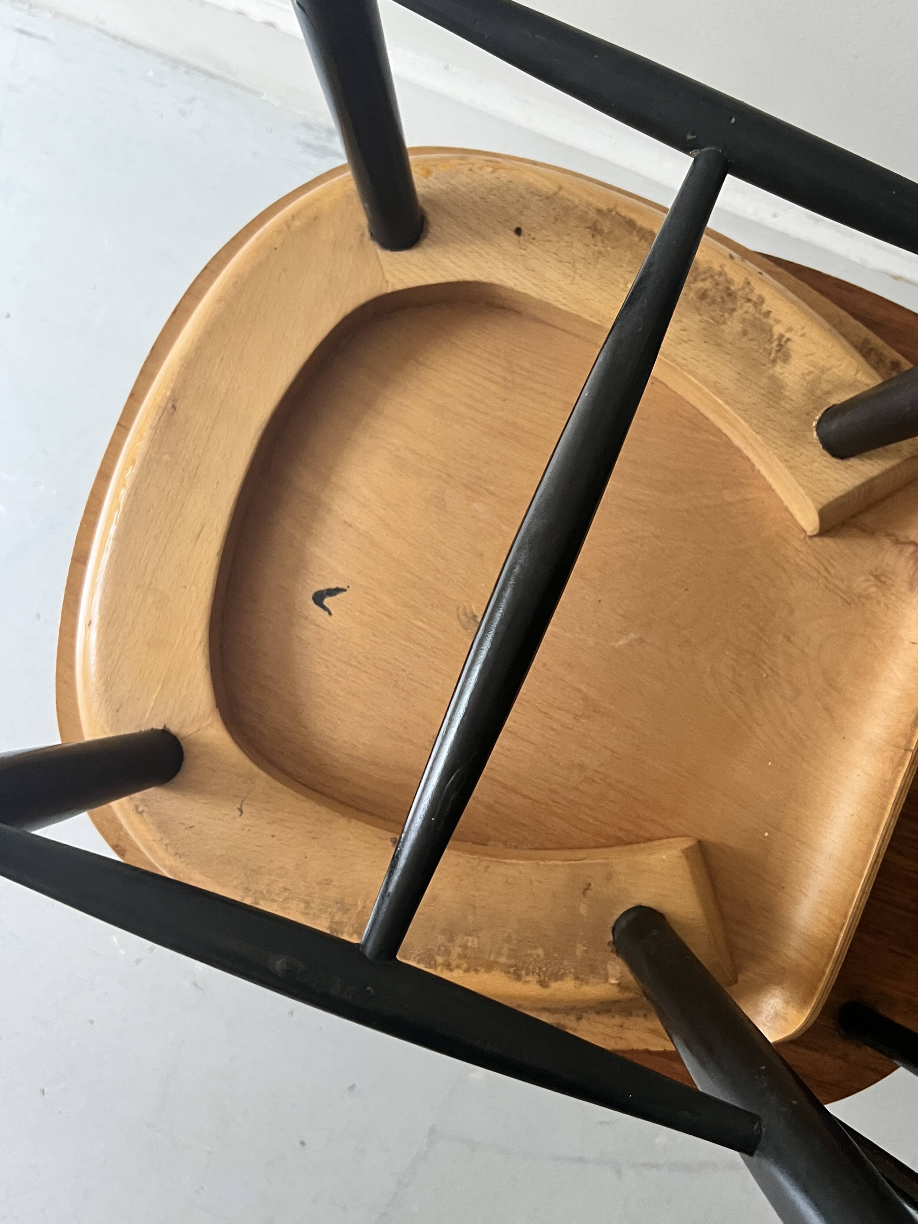 2 chaises scandinave en teck Fanett par Ilmari Tapiovaara, design 1950